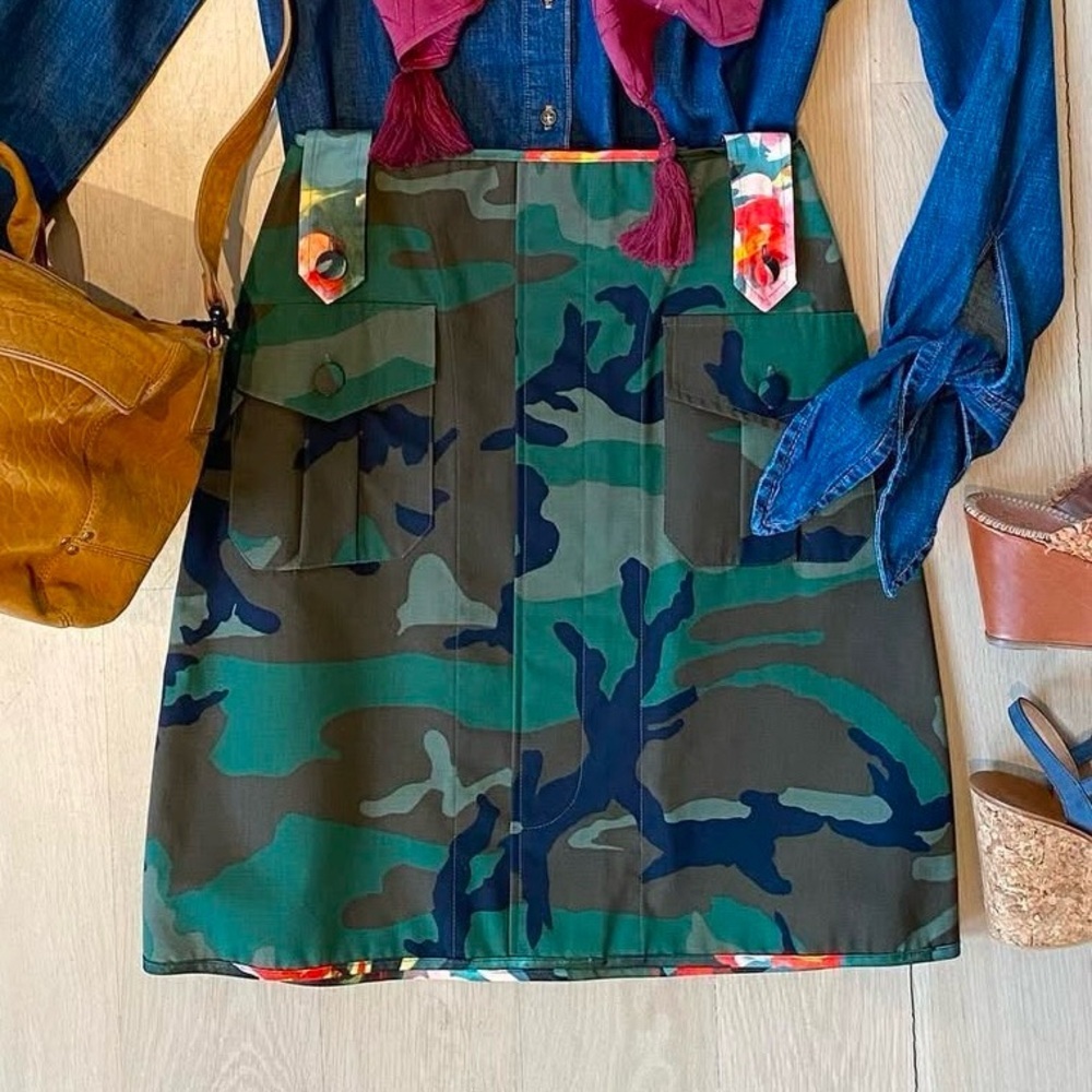 Harvey Faircloth Utility Miniskirt, Orig $350, SZ 8